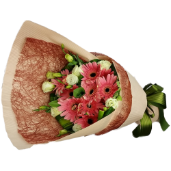 Ten Gerberas Bouquet  Smile Day  Valentines Day