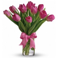 Delicate Pink Charm Tulip Vase