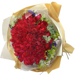 Eternal Romance 99 Red Roses Love Forever Bouquet